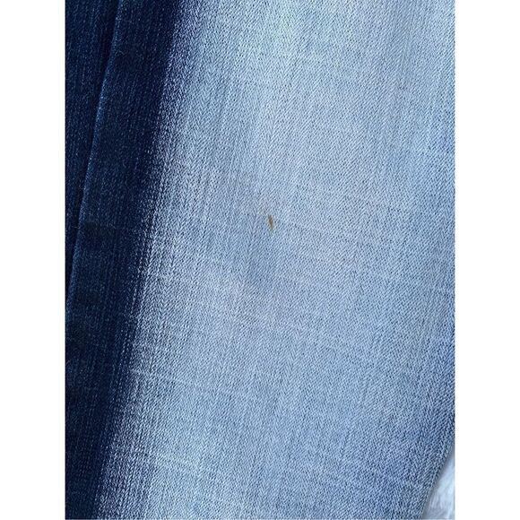 Y2K Vintage Blue Queen SZ 3/4 Dark Wash Factory Faded Bling Jeans - Picture 11 of 12